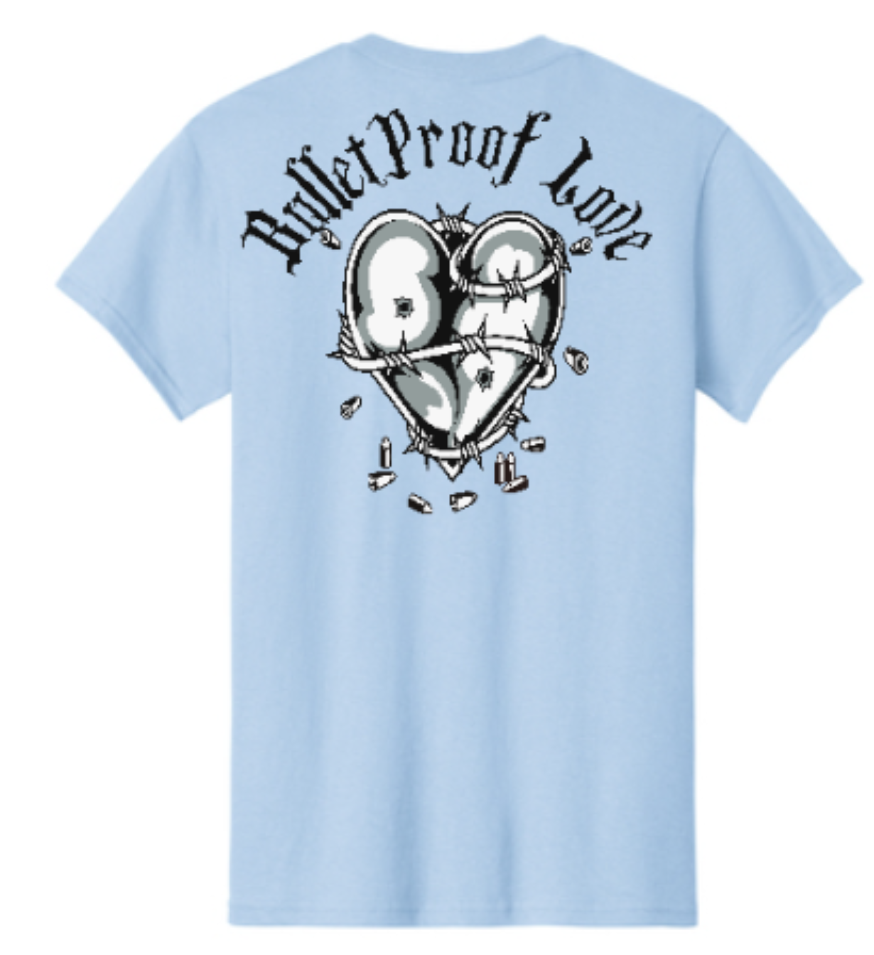 LIGHT BLUE AND WHITE HEAVYWEIGHT TEE