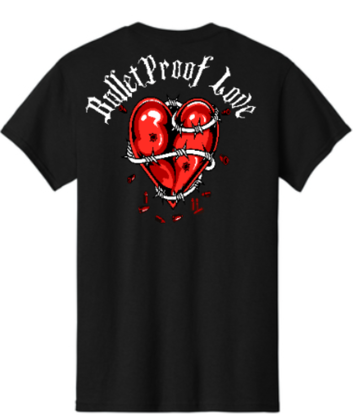 BLACK AND RED HEAVYWEIGHT TEE